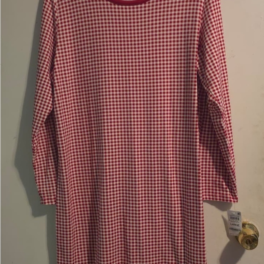 Charter Club Red and White Gingham Intimates - Picture 3 of 15